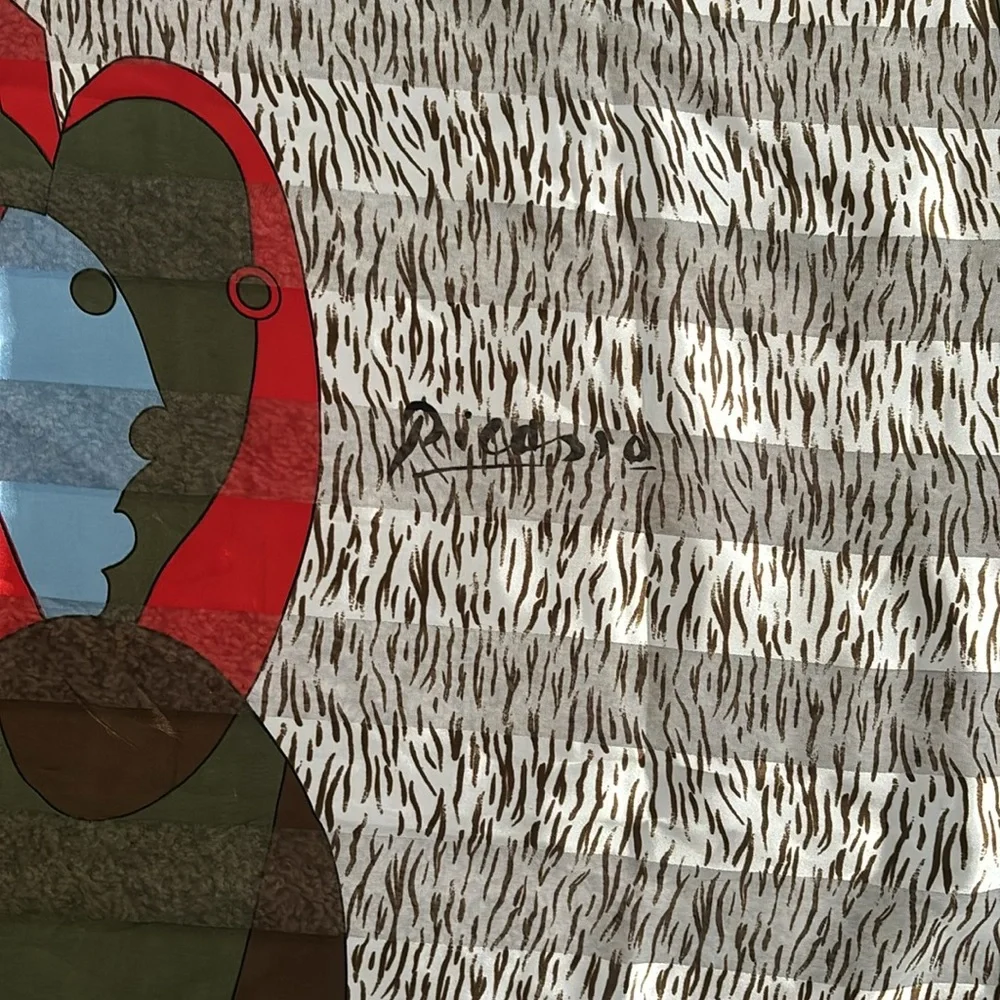 PICASSO silk scarf 40”X40” - Picture 3 of 3